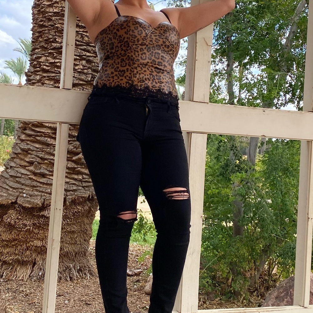 Animal Print Corset Top